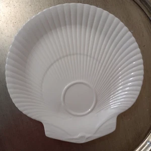 NAUTILUS Shell Shape by WEDGWOOD ETRURIA & BARLASTON Snack Plate White Off 3096 - Picture 1 of 7