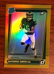 2021 Panini Donruss DEVONTA SMITH Rated Rookie Card RC Gold HOLO Press Proof