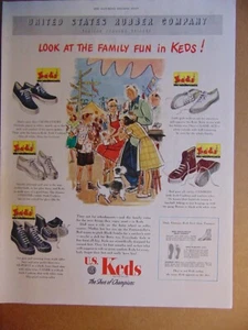 1947 U.S. Keds The Shoe of Champions vintage art print ad - Picture 1 of 1