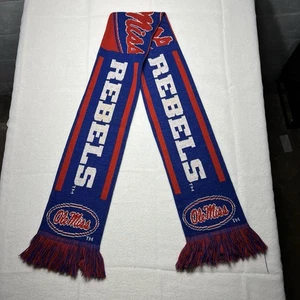 Bufanda reversible con logotipo dividido Mississippi Ole Miss Rebels con licencia de la NCAA - Imagen 1 de 3