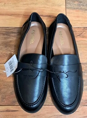 Kensie Gitty Womens Penny Loafer Slip On Shoe Size 7.5 Black Academia Preppy New - Image 1 of 4