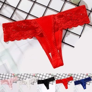 Beautifully Designed Womens Lace Thongs in Soft Cotton and Low Waist Style - Picture 1 of 24
