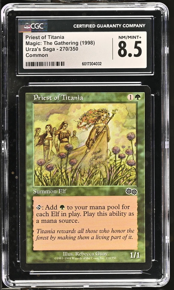 PRIEST OF TITANIA Urza's Saga C CGC 8.5 MTG [Nostalgium] - Image 1 of 2