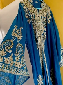Moroccon Style Dress PLUS SIZE jilbab kaftan abaya Embroidered Stylish XXL - Picture 1 of 8