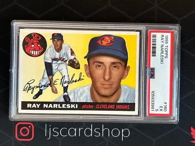 1955 TOPPS RAY NARLESKI #160 PSA 5 CLEVELAND - Image 1 of 2