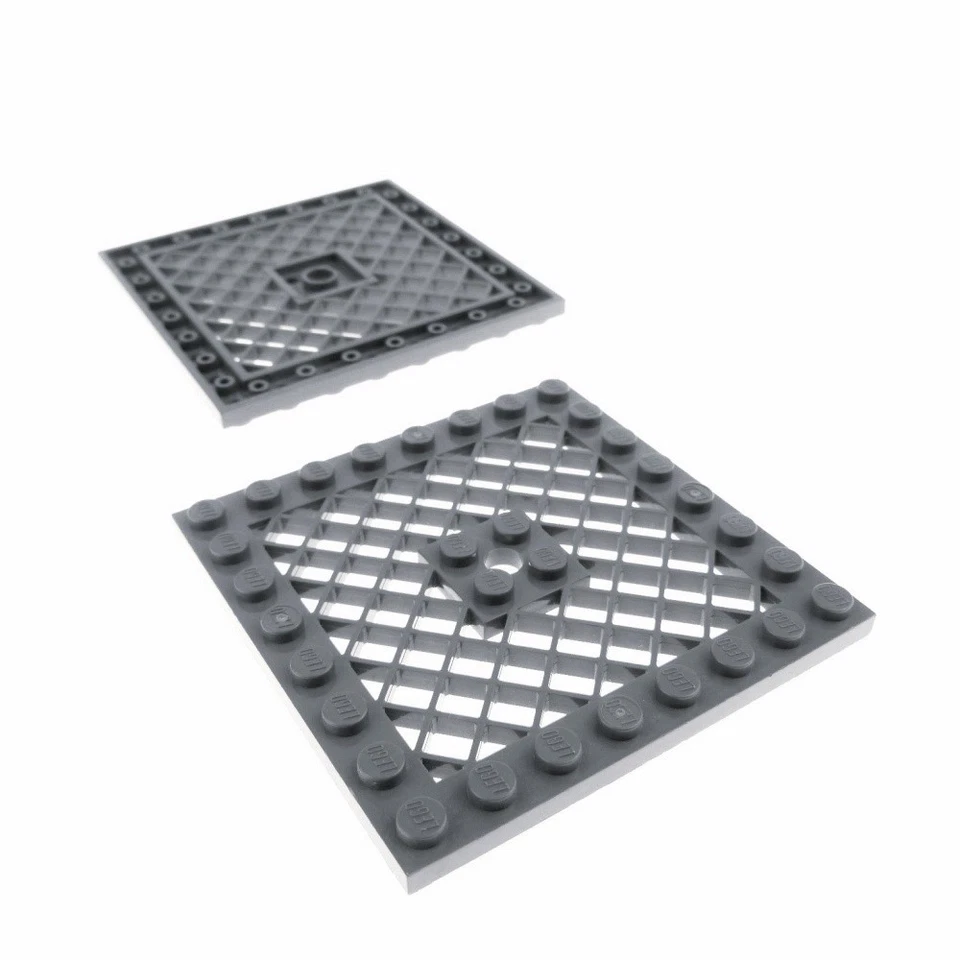 2X Lego Grid Building Plate 8X8 New-Dark Gray Hole In The Middle 6471953 4151B - Image 1 of 1