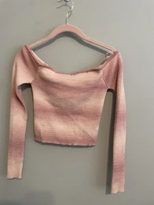 Cotton On Off Shoulder Pullover Ombre Small - Bild 1 von 5