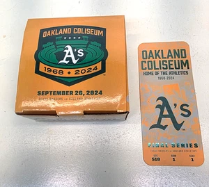 Oakland Athletics 2024 Final Replica Coliseum Stadium SGA 26.09.24 Xfinity Ticket - Bild 1 von 3