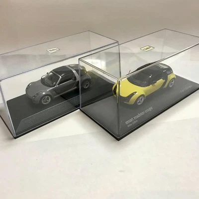 MINICHAMPS 1/43 Smart Roadster Coupe giallo grigio scuro set auto modello... - Immagine 1 di 4