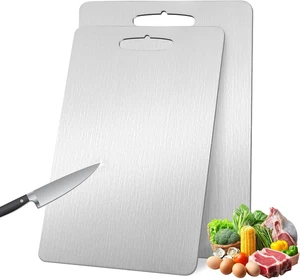 2Pack Titanium Cutting Board, 2025 New Upgrade 100% Pure Titanium Cutting Boards - Picture 1 of 8