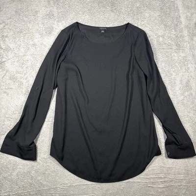 Ann Taylor Women’s Black Long Sleeve Sheer Stretch Blouse Size XS - Image 1 of 4