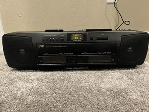 Vintage JVC RC-W410 Portable Stereo Boombox AM/FM Radio Dual Cassette Tape - Picture 1 of 5