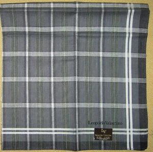 Leopoldo Valentino *Stripe Gray Collectible Handkerchief 43cm /PAGORIN - Picture 1 of 5