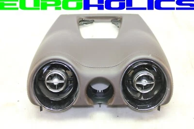 OEM Jaguar XJ X351 10-19 Upper Dash Center Air Vents Cover Trim Truffle Leather - Image 1 of 4