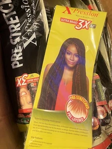 Outre Xpression Braid 52" Ultra Braid Hair 3X Pre Stretched ( 55PCS - 1BOX) 1B - Picture 1 of 4