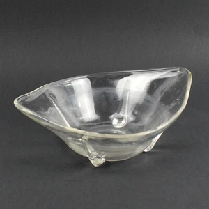 VTG Anchor Hocking Clear Glass Bowl with Teardrop Feet MCM Mid Century Modern - Picture 1 of 5