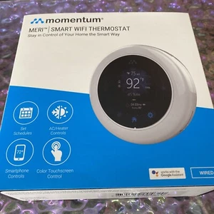 Momentum Meri MO-STAT01 Smart Wi Fi Thermostat - Works With Google Assistant - Picture 1 of 4