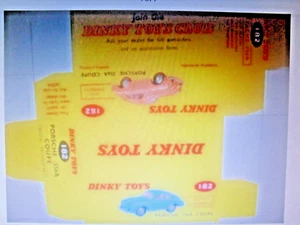 DINKY REPRO REPLICA REPRODUCTION BOX ONLY - PORSCHE 356a 182 - Picture 1 of 1