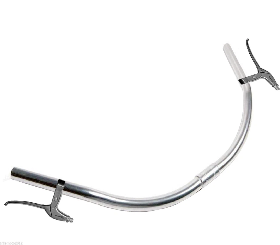 Piega Manubrio in Alluminio + Leve Freno 4 Dita Bici City Bike - Varie - Immagine 1 di 1