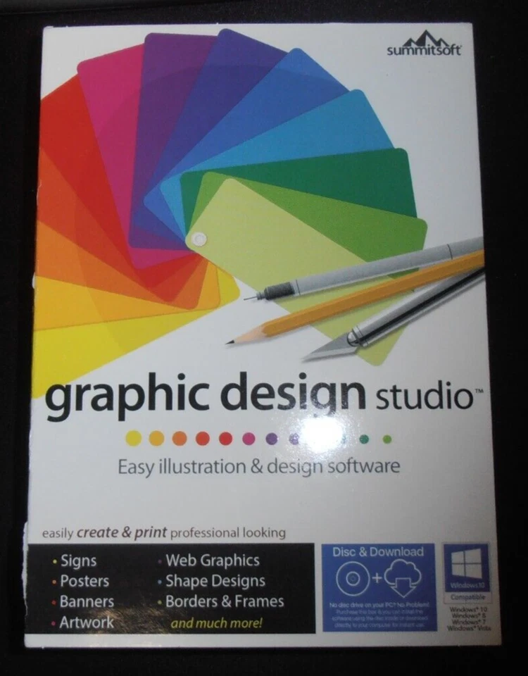 Summitsoft Graphic Design Studio for Windows *New Factory Sealed Disc & Download - Image 1 of 1