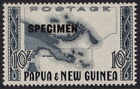 Papua New Guinea - 1952 10/- Map Specimen Sg 14S Mnh Cv $45 [D5423]