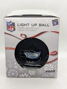 Seattle Seahawks FOCO NFL Light Up Glass Ball Christmas Tree Ornament Decor New - Picture 1 of 4