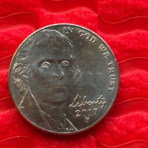 2017 (P)  US Jefferson Nickel "FREE SHIPPING" Cover