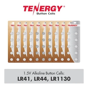 Tenergy Button Cells Alkaline LR41 LR44 LR1130 for Watches Electronic Device LOT - Picture 1 of 15