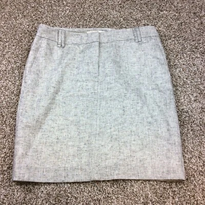 Falda lápiz Ann Taylor Loft para mujer talla 10 gris metalizada plateada nueva con etiquetas $59,50 Foto 1 de 4