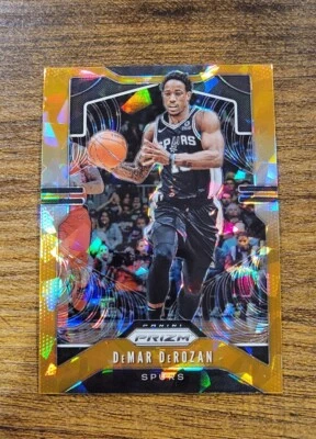 2019-20 Panini Prizm Orange Ice Prizm Demar DeRozan Spurs #134 Bulls SP - Image 1 of 2