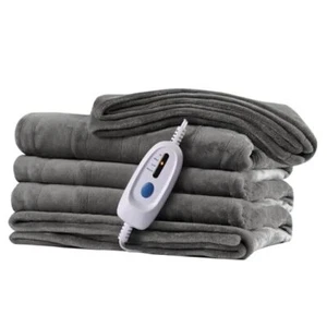 Electric Heated Blanket 72"x 84" Full Size, 4 Full(72''×84'') Ivory Gray - Picture 1 of 7