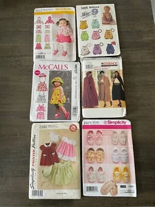 vintage baby sewing patterns lot, Simplicity, McCalls. Butterick, Essence - Picture 1 of 7