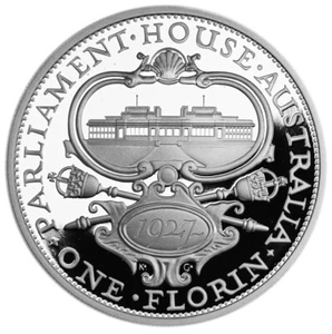 COOK ISLANDS 1 Dollar 2011 Silver 1oz.Proof 'Australian Florin 1927 Parliament' - Picture 1 of 2