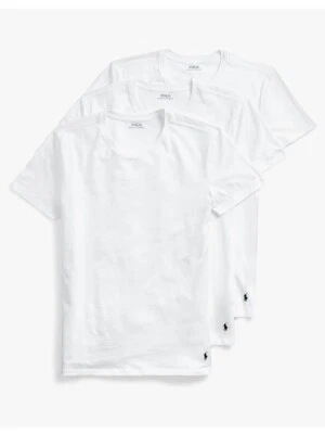 Polo Ralph Lauren nuevo con etiquetas. Hombre. Pack de 3. Cuello redondo de ajuste clásico. Blanco. Precio de venta sugerido por el fabricante 49,50 USD Foto 1 de 4