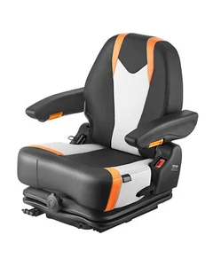 Universal Forklift Seat Tractor Suspension Seat Chair Fold Down Adjustable Back - Picture 1 of 12
