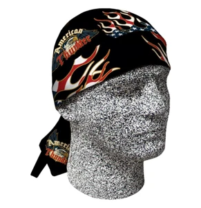 Patriotic American Thunder Sweatband Durag Head Wrap Capsmith Danbanna Biker - Picture 1 of 2