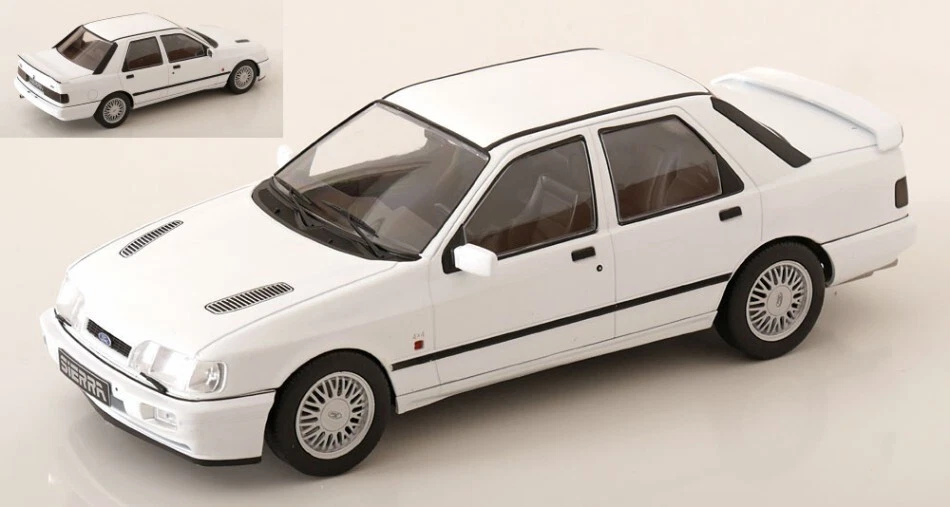 Modellino auto scala 1:18 FORD SIERRA COSWORTH 4x4 WHITE modellismo statico - Immagine 1 di 1