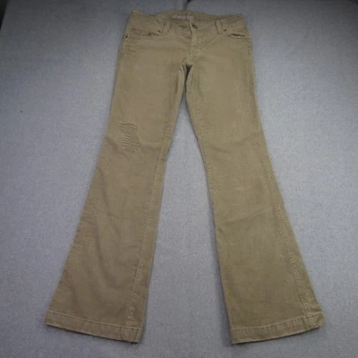 American Eagle Pants Womens 4 Tan Stretch Skinny Flare Corduroy Distressed - Image 1 of 4