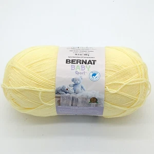 Bernat Baby Sport Big Ball Yarn - Solids- Baby Yellow 10.5 oz Light 3 - Picture 1 of 5