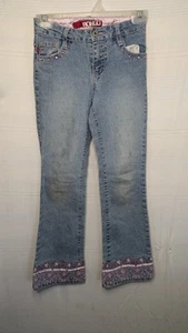 y2k Bongo Girls Jeans Size 10 Embroidery Embezzlement - Picture 1 of 7