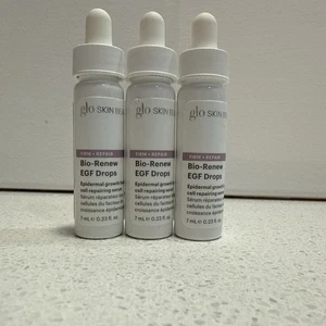 NEW!! Glo Bio-Renew EGF Drops 21 ML Facial Serum 3 Bottles at 7ML Each - Picture 1 of 4