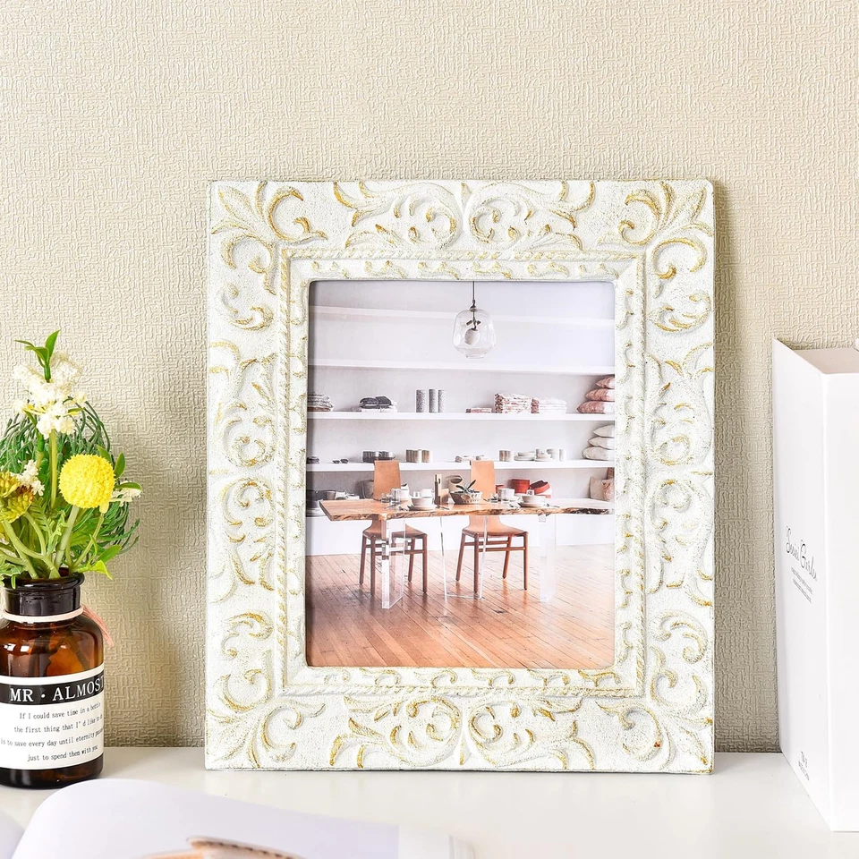 Чугунная фоторамка 7x8 дюймов, винтажная во французском стиле декоративная фоторамка с... - Изображение 1 из 4