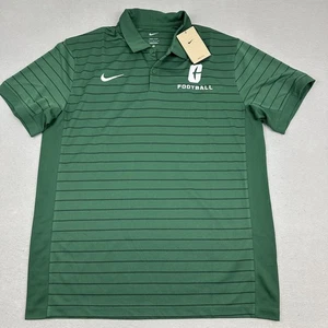 Charlotte 49ers Shirt Men Large Green Stripe Nike Dri Fit Polo NCAA Football L - Bild 1 von 11