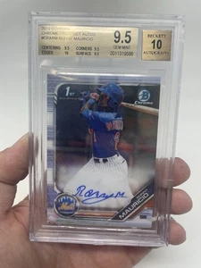 2019 Bowman Chrome Ronny Mauricio New York Mets RC Rookie BGS 9.5 mit 10 Auto - Bild 1 von 2