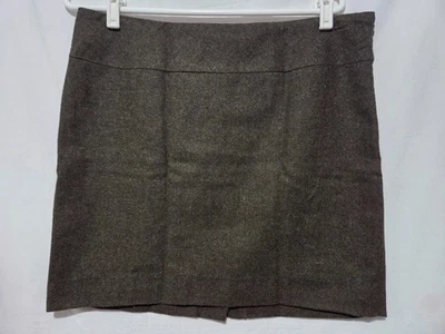 The Limited Skirt Womens 10 Brown Tweed Wool Blend Lined Zip A-Line Short Mini - Image 1 of 2