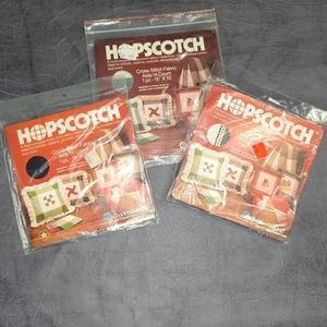 Hopscotch Kreuzstich Stoff 3 Stück 15x15 14 Stück 100% Baumwolle - Bild 1 von 6