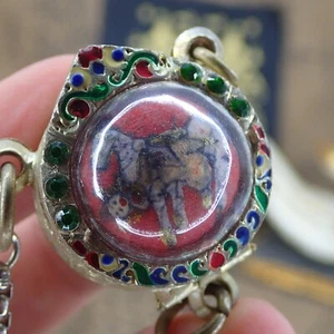 Liebesamulett Dame E-Pher & Pferd Charm Buddhismus Talisman Wunder Anhänger selten - Bild 1 von 9