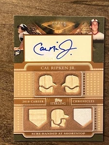 2010 Topps Sterling Cal Ripken Jr. Auto Five Jersey Bat Relic /10 - Picture 1 of 2