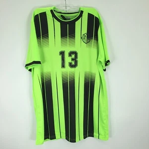 Football Match Uniform Jersey Men's 3XL Fluorescent Green Short Sleeve - Picture 1 of 17