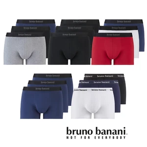 Pack de 3 calzoncillos boxer hombre Bruno Banani negro rojo azul blanco gris talla S - 3XL - Imagen 1 de 19